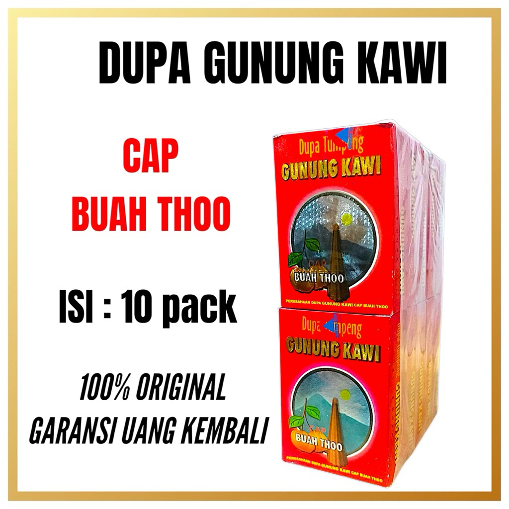 Dupa hio tumpeng gunung kawi merah buah thoo 10pack