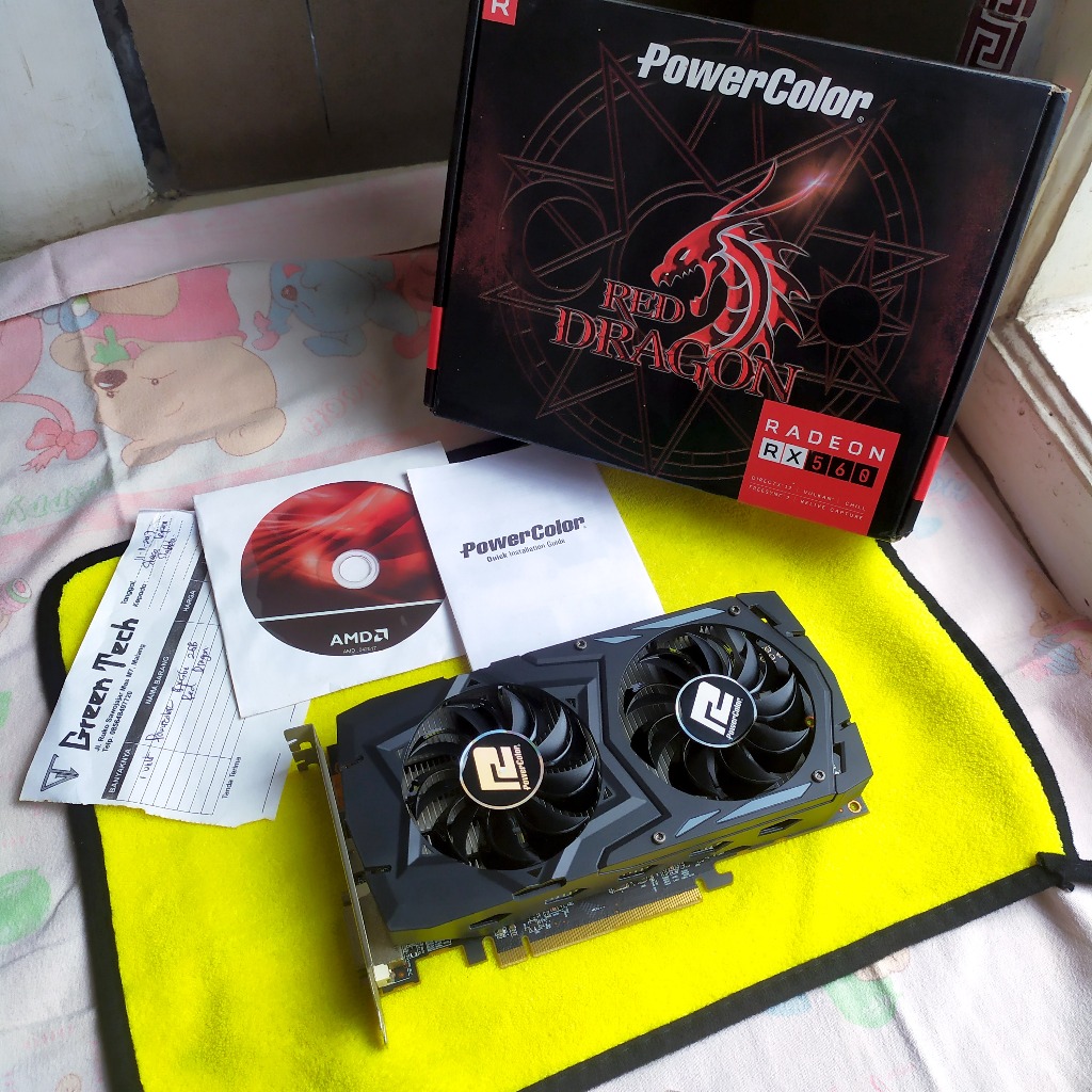 PowerColor Red Dragon Radeon RX 560 2 GB 2GB VRAM Dual Fan | Minus | Fullset | No Display