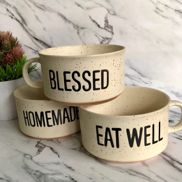 Mangkok Jumbo Motif | Mangkok aesthetic | Mangkok keramik