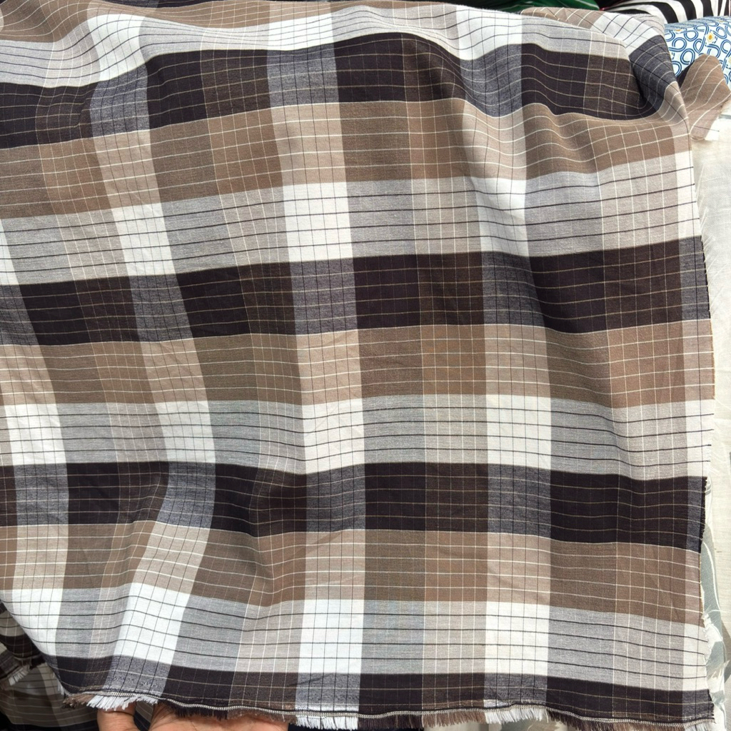 Bahan katun motif kotak kotak ~ bahan meteran katun kotak (harga 0,5 meter)