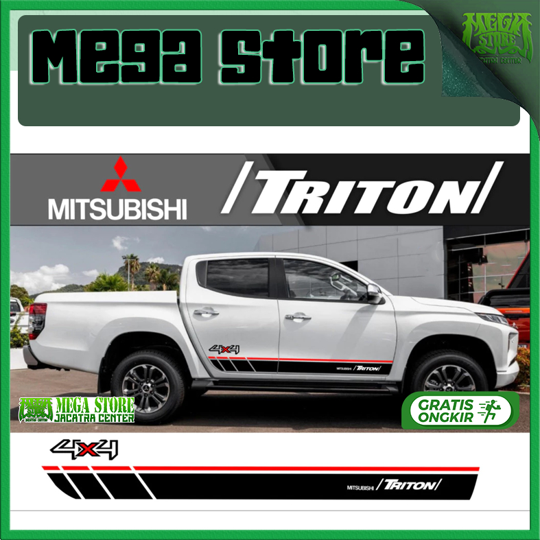 MEGASTORE Sticker Mitsubishi Triton Aksesoris Mitsubishi Triton