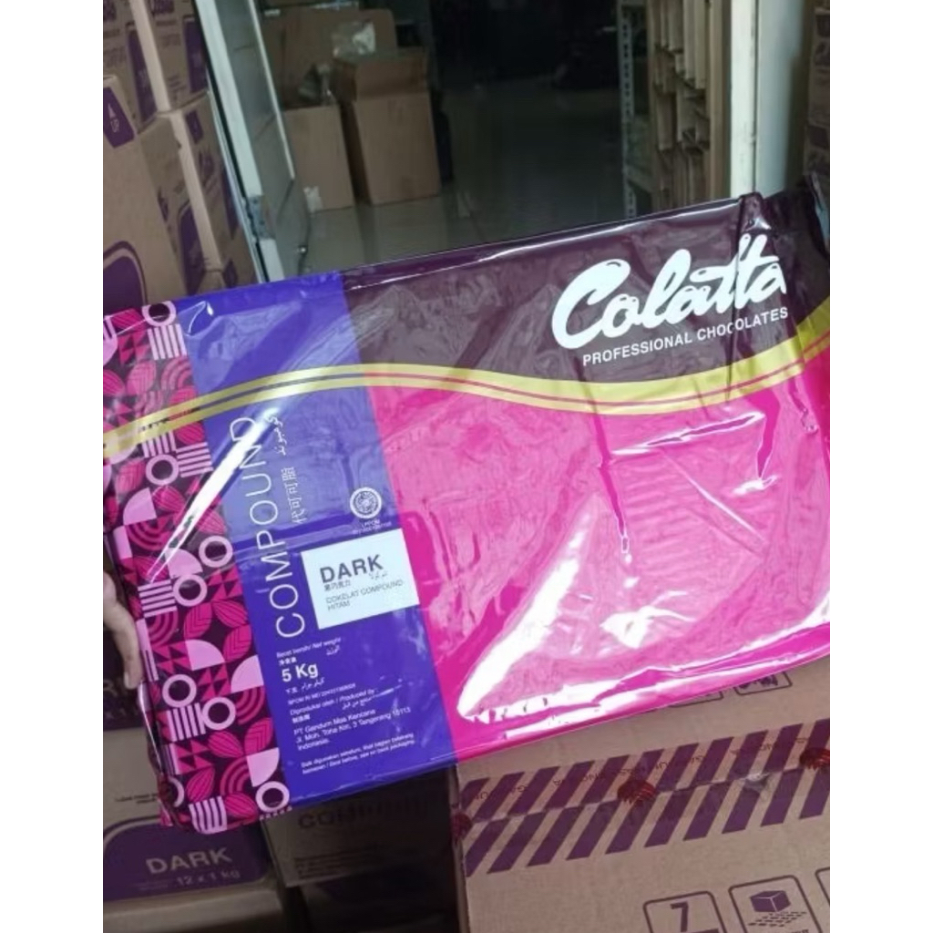 

COLATTA COKLAT BLOK KEMASAN 5 KG / COLATTA DARK CHOCOLATE COMPOUND 5 KG