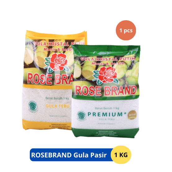 

TOKO BITAKU - KODE A || Rosebrand - Gula Pasir Kualitas Premium 1 kg - Gula Rosebrand Murah 1kg
