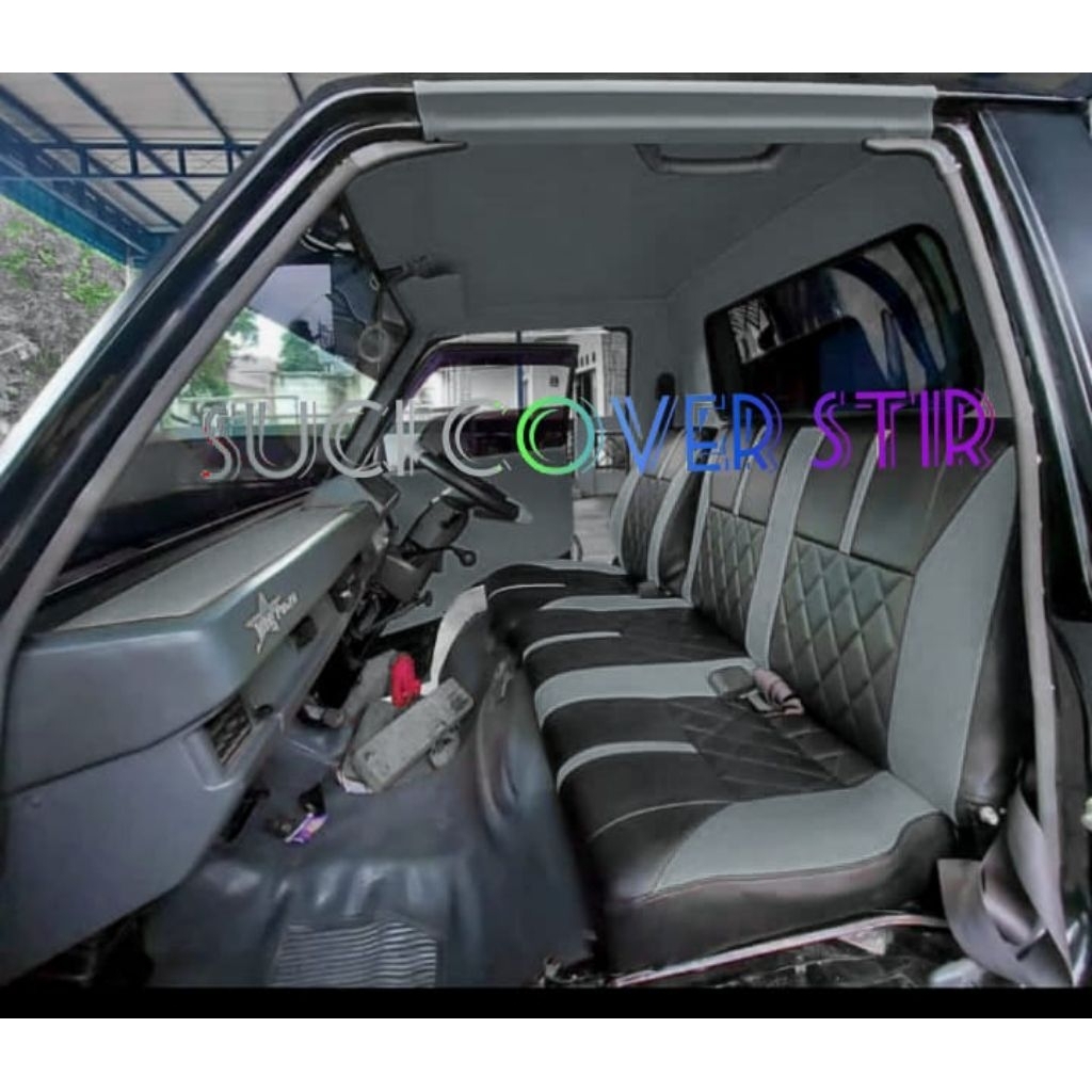 sarung jok mobil mitsubishi l300 pickup/plapon + cabin + lapis pintu full interior/sarung jok mobil 