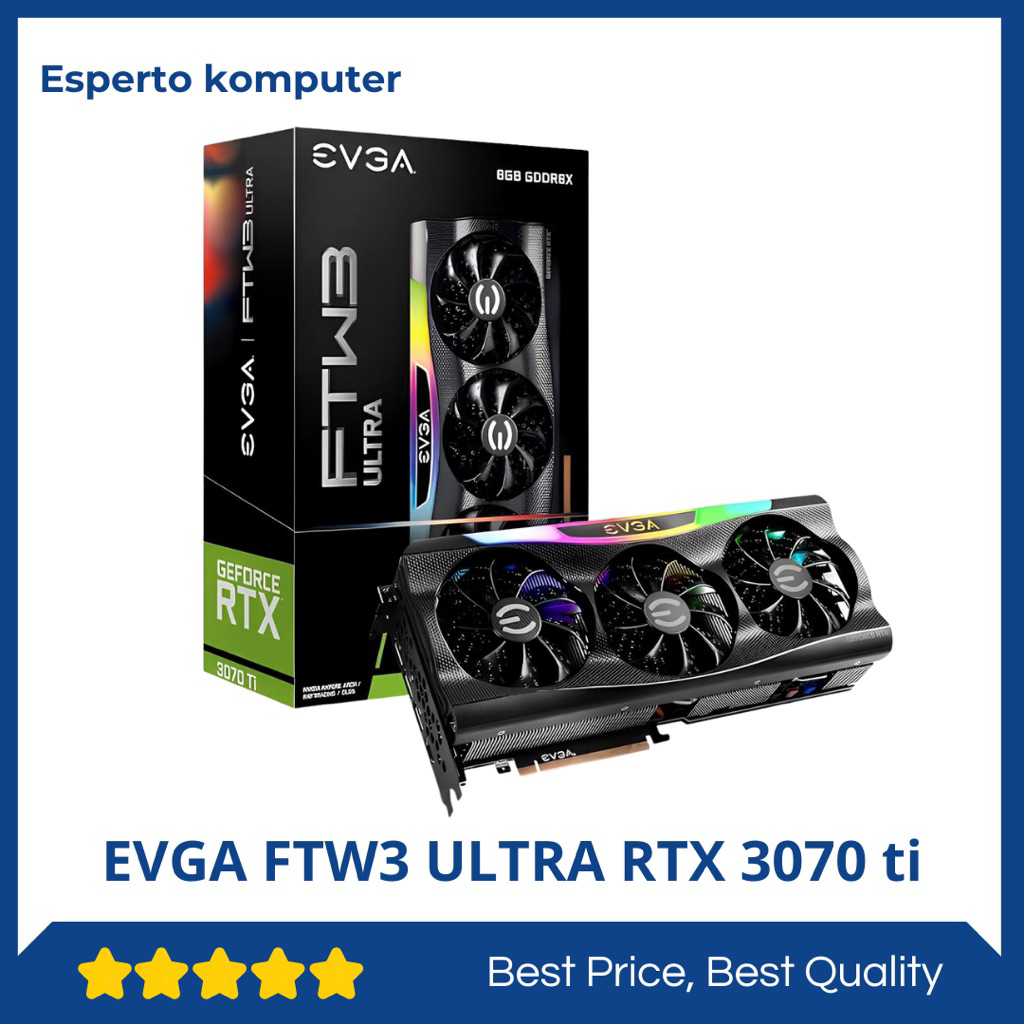 VGA EVGA FTW3 RTX 3070 Ti 8GB GDDR6X Second Fullset Normal Tested