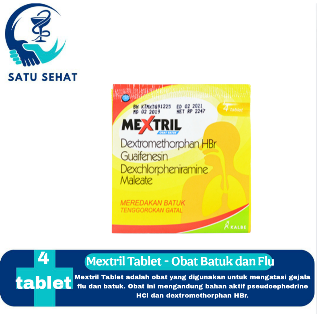 Mextril Tablet - Obat Batuk dan Flu
