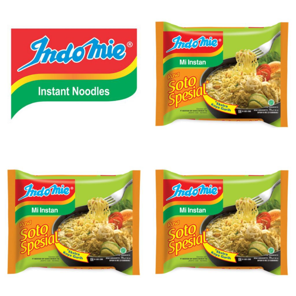 

Indomie Mi Instan Rasa Soto Spesial 75 Gram