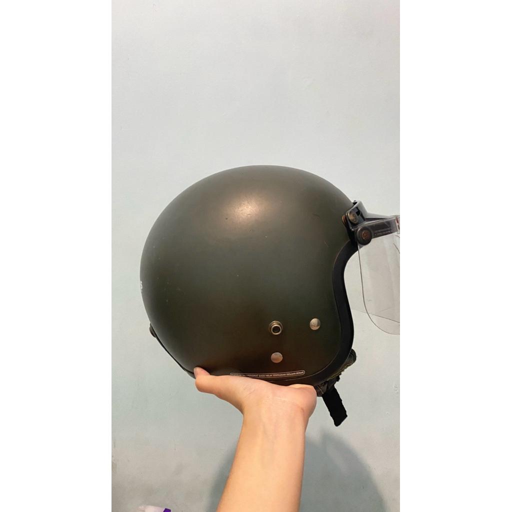 Preloved Helm Cargloss Retro Lengkap dengn Kaca