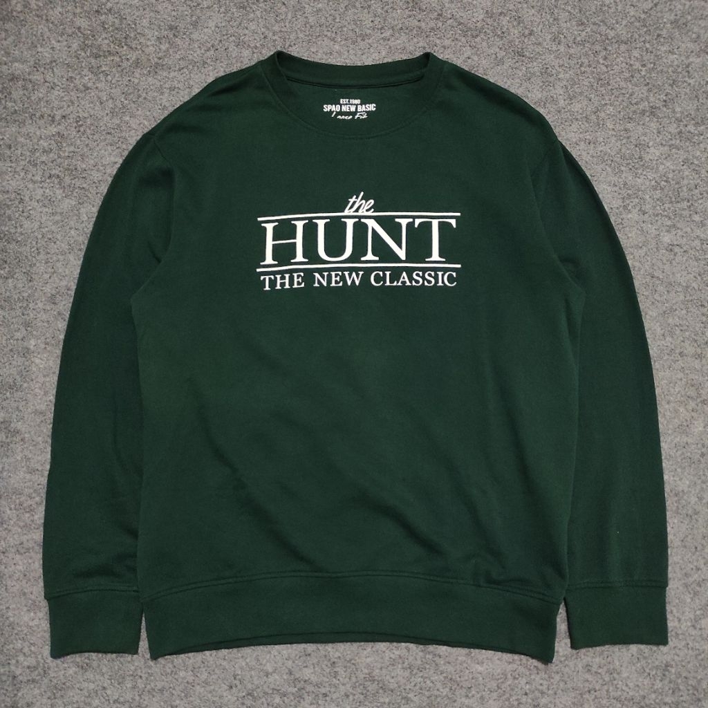 Basic Essential Deep Green SPAO Crewneck