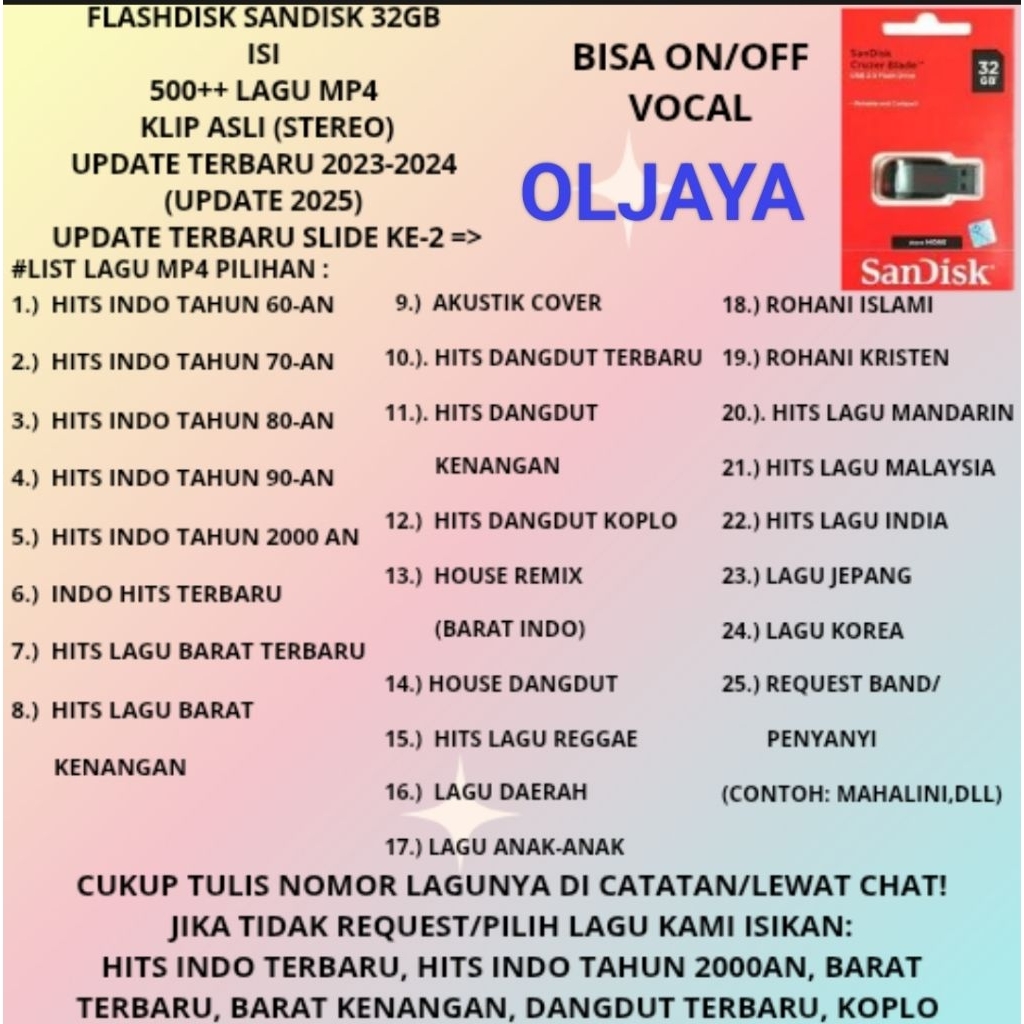 flashdisk Sandisk 32GB mp4 original