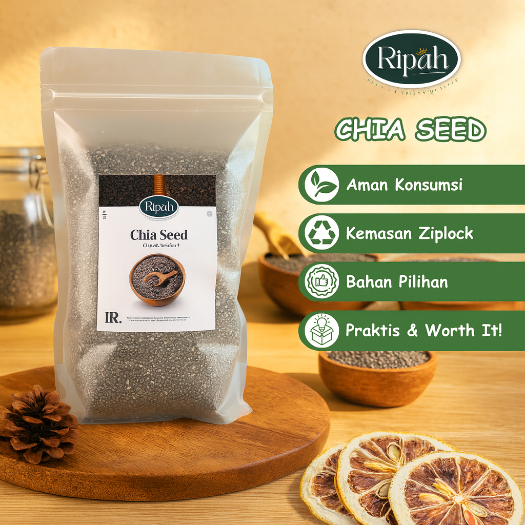 

40gr Organic Chia Seed / Organik HALAL / Ripah Rempah Premium