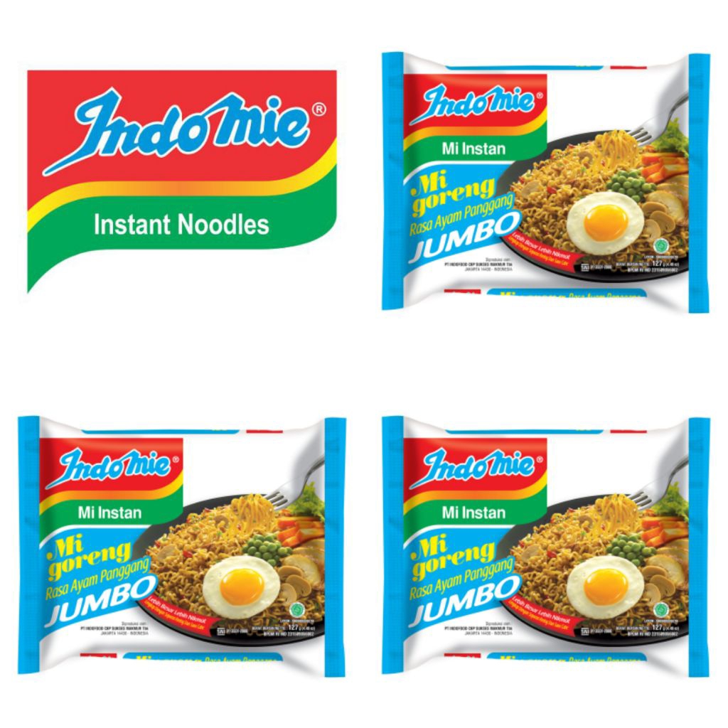 

Indomie Mi Instan Mi Goreng Jumbo Rasa Ayam Panggang 127 Gram