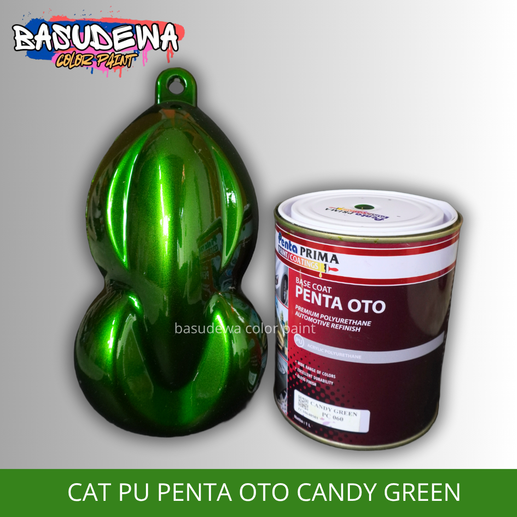 Cat Candy tone CANDY GREEN PU PENTA OTO PC 060 - HIJAU | Basudewa Color Paint