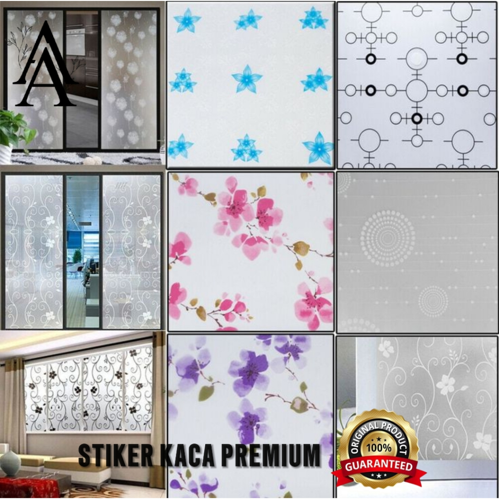 Stiker Kaca Jendela  Lem Basah Sticker Kaca Kamar Mandi Dapur Lebar 90 Cm