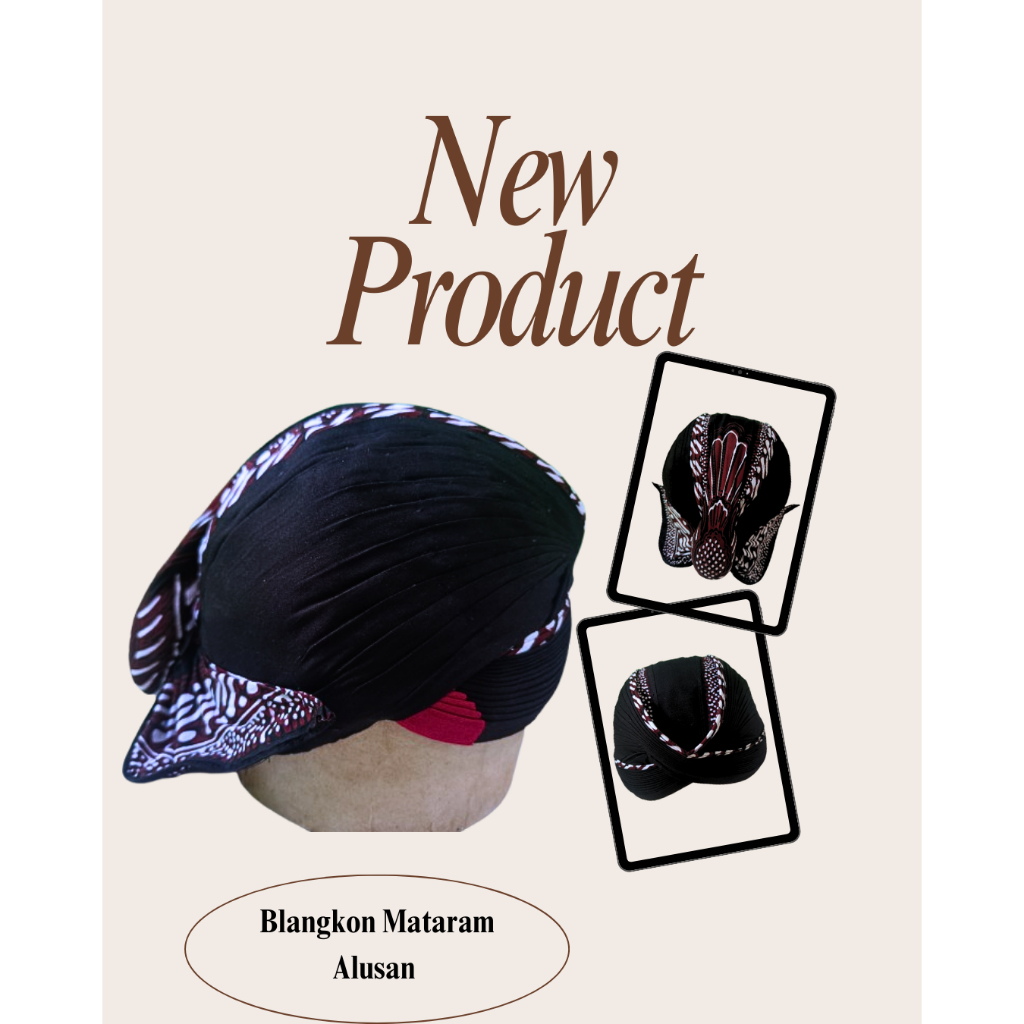 Blangkon Jawa jogja Mataram Dewasa Lipat Bisa Dicuci