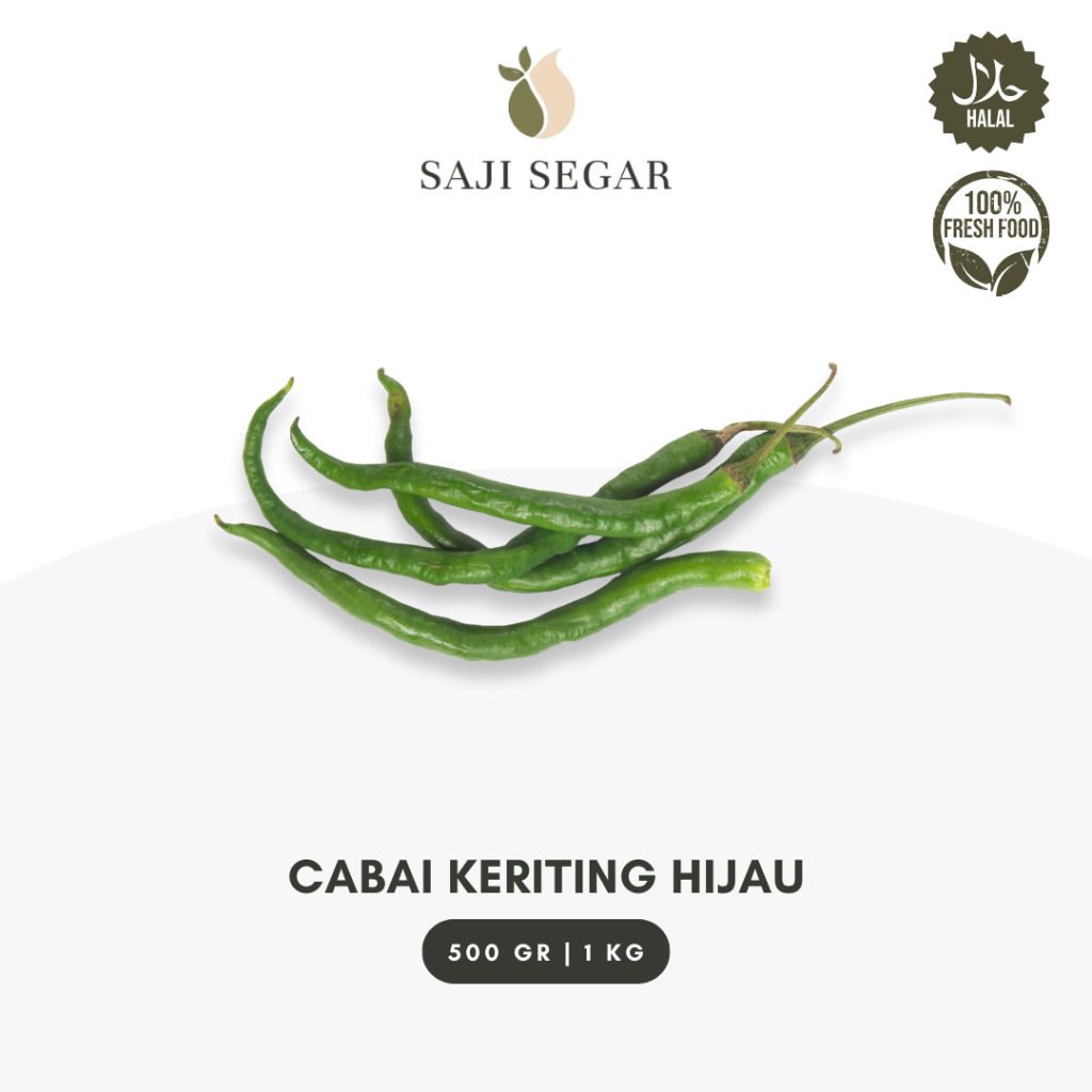 

Saji Segar Cabai Keriting Hijau / Cabe Keriting Ijo Segar