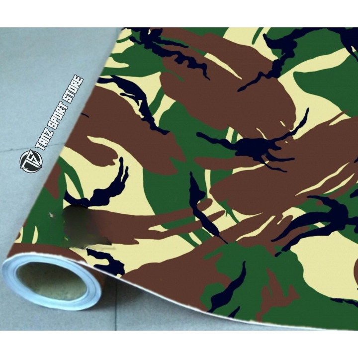 

Stiker Camo Sticker Camouflage Loreng Army 50x50cm Laminasi Doff Best Wrapping