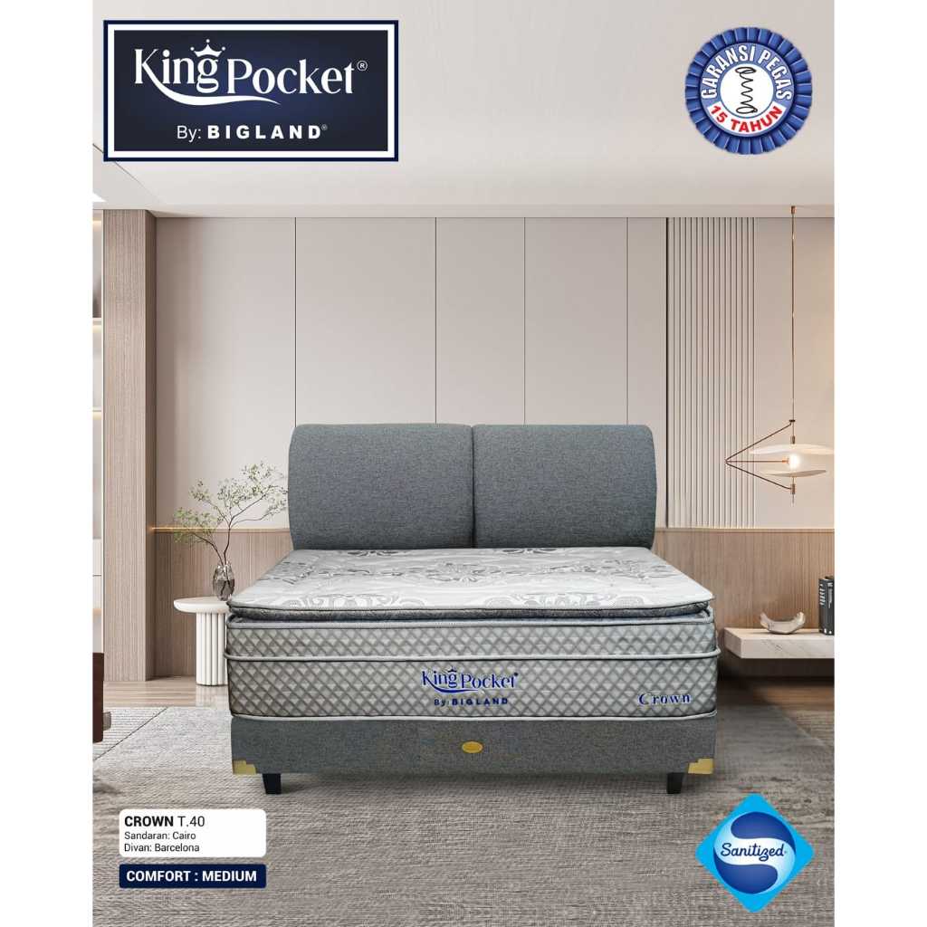 SpringBed Bigland King Pocket Crown. Full Set Bigland. ( Free ongkir Jabodetabek Kota )