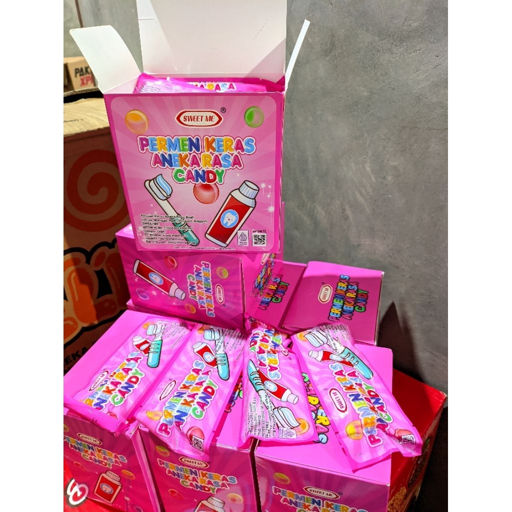 

sweet me permen keras bentuk sikat gigi viral aneka rasa isi 30pcs