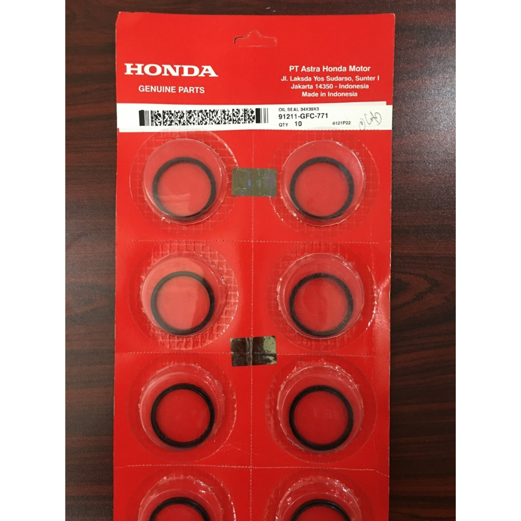 SEAL KARET / OIL SEAL 34 X 39 X 3 AS PULLY MOTOR AHM HGP HONDA 91211-GFC-771 BEAT FI / SCOOPY ESP / 