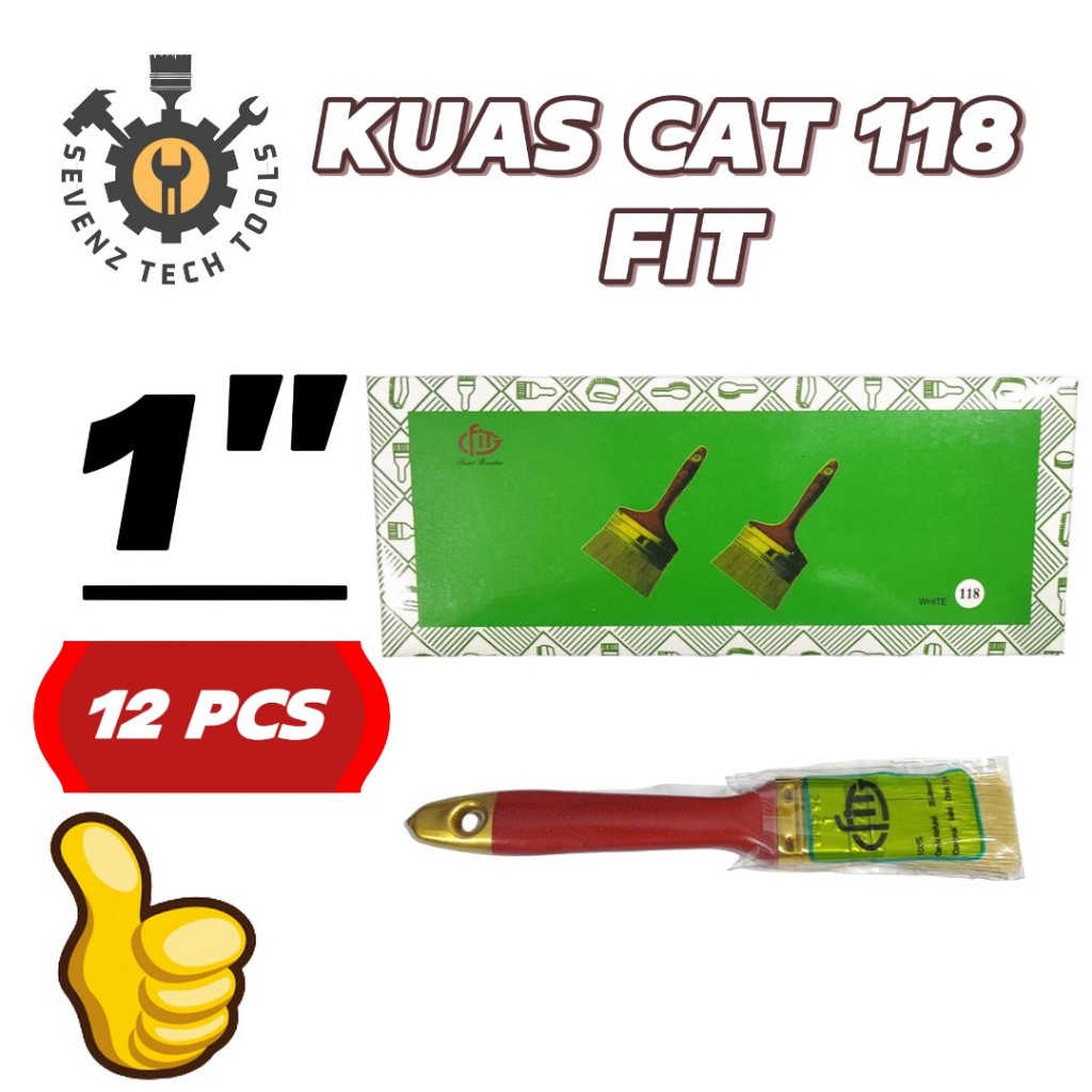 

(12 PCS)KUAS CAT FIT 118 1" INCH / KUAS CAT TEMBOK / KUAS CAT MINYAK 1 INCI BULU TEBAL DAN LEBAT 1 LUSIN