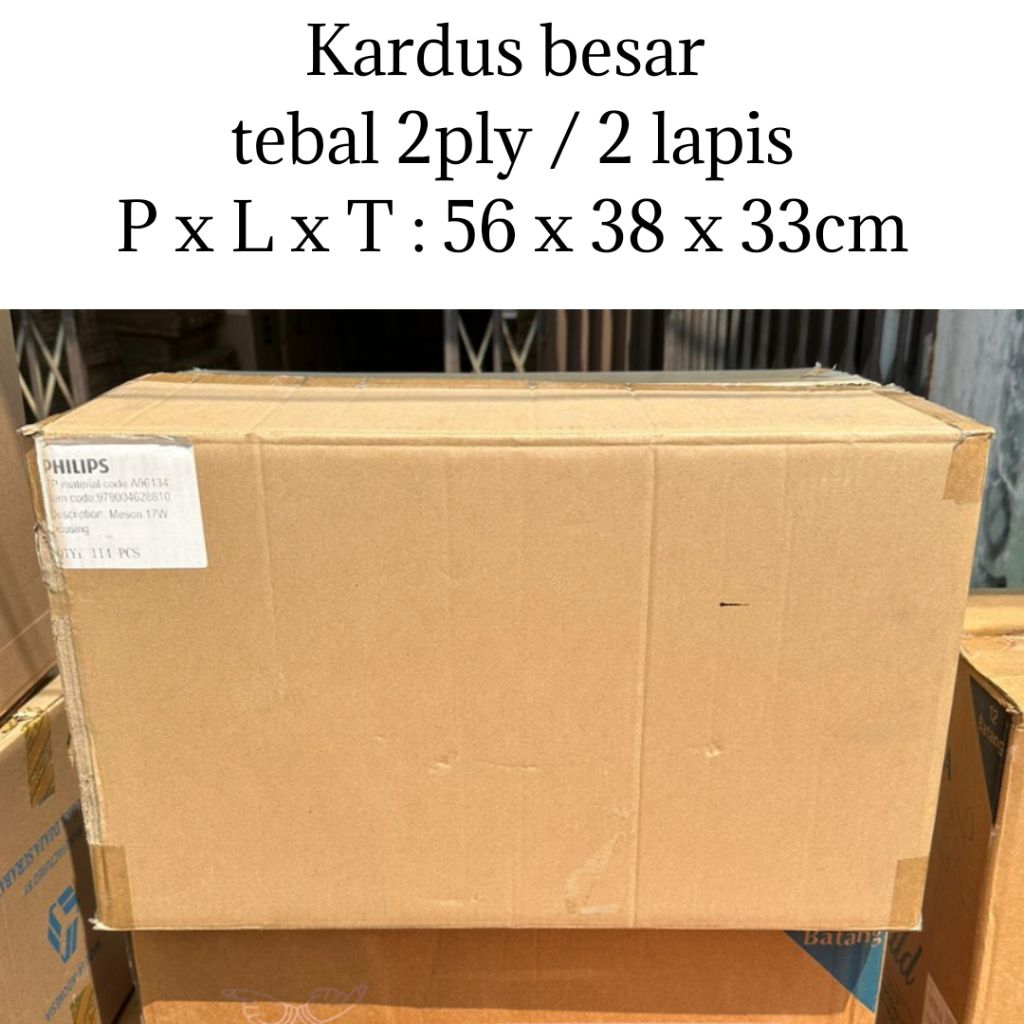 

Kardus tebal 2ply 56x38x33cm, 2 layer kardus besar 2 lapis untuk pindahan rumah kantor, container box karton penyimpanan storage Kardus besar tebal 2ply, kardus bekas cocok untuk packing pengiriman pindahan bisa kirim reguler luar kota