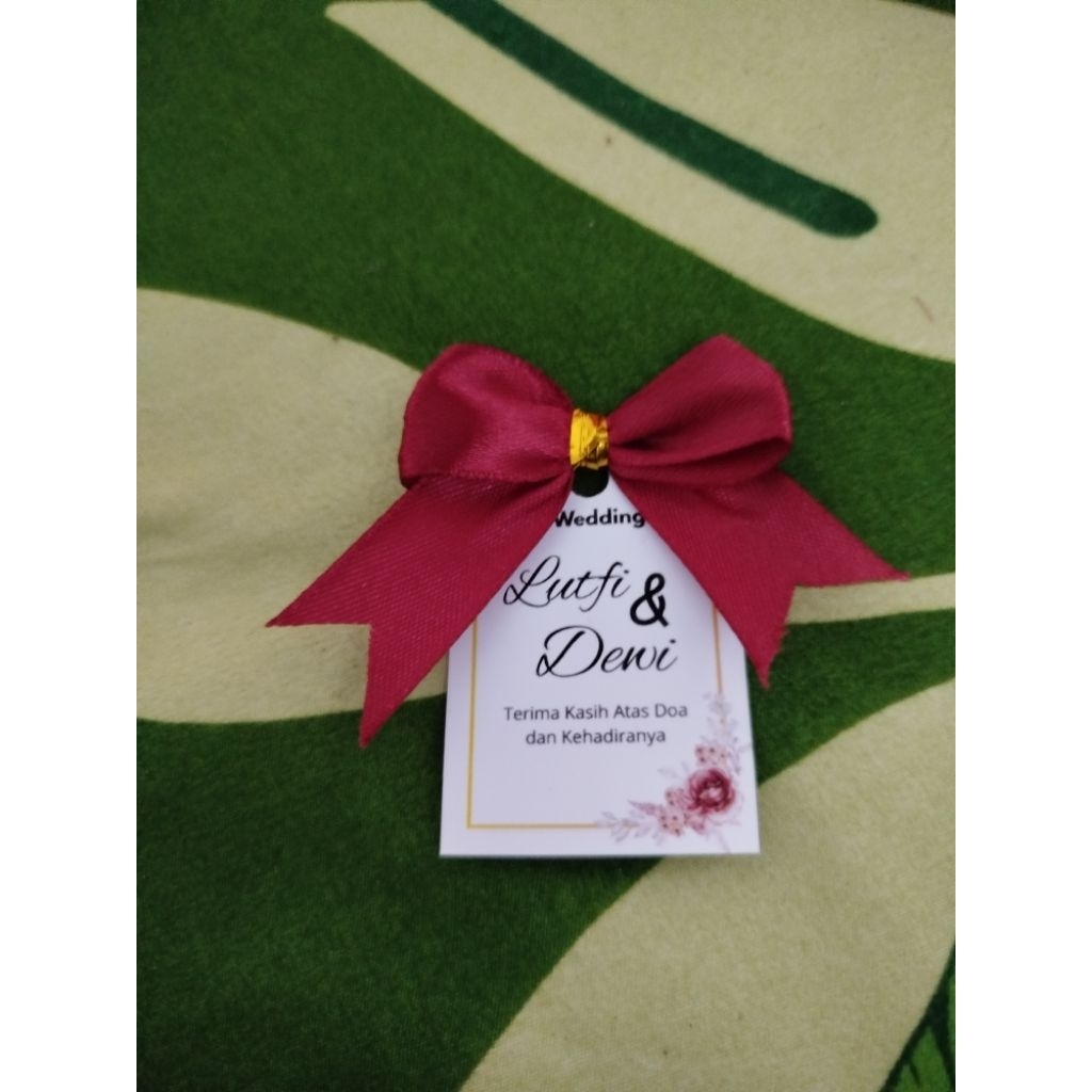 

(50pc) Pita dan Tag souvenir pernikahan