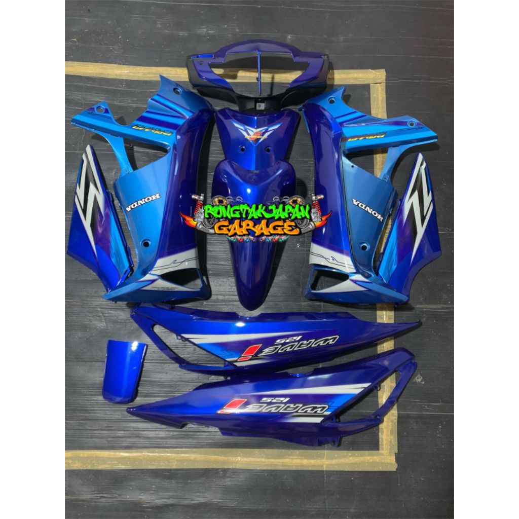 Full Set Bodi Halus Supra X 125 Lama Custom Model Wave Biru Cover Body Supra X 125 Lama Model Wave T