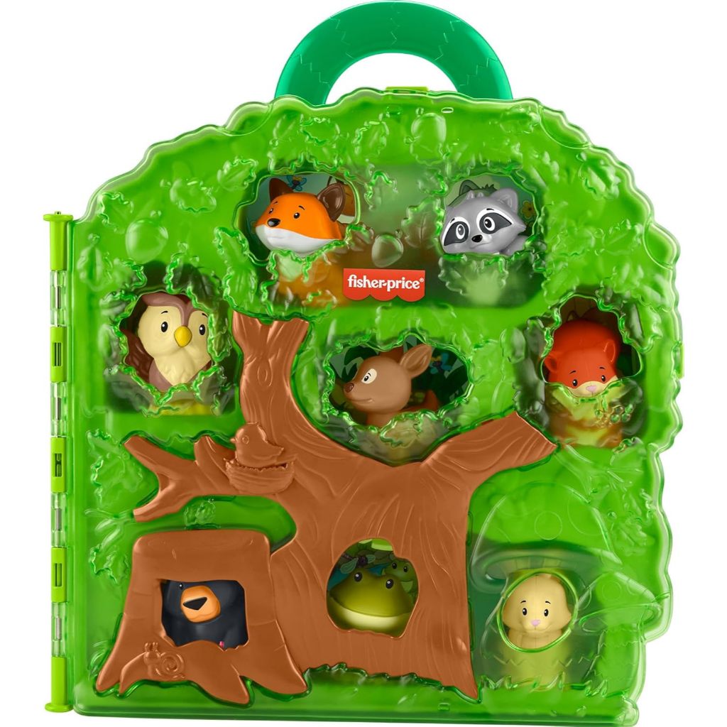 MAINAN ANAK FISHER-PRICE LITTLE PEOPLE FOREST FRIENDS CARRY CASE PLAYSET DENGAN FIGUR HEWAN UNTUK