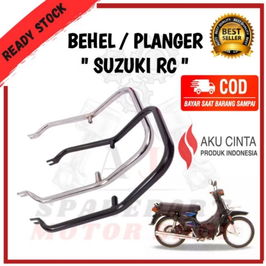 BEGEL BELAKANG SUZUKI RC CROM HITAM BEHEL SUZUKI RC100 BRAVO