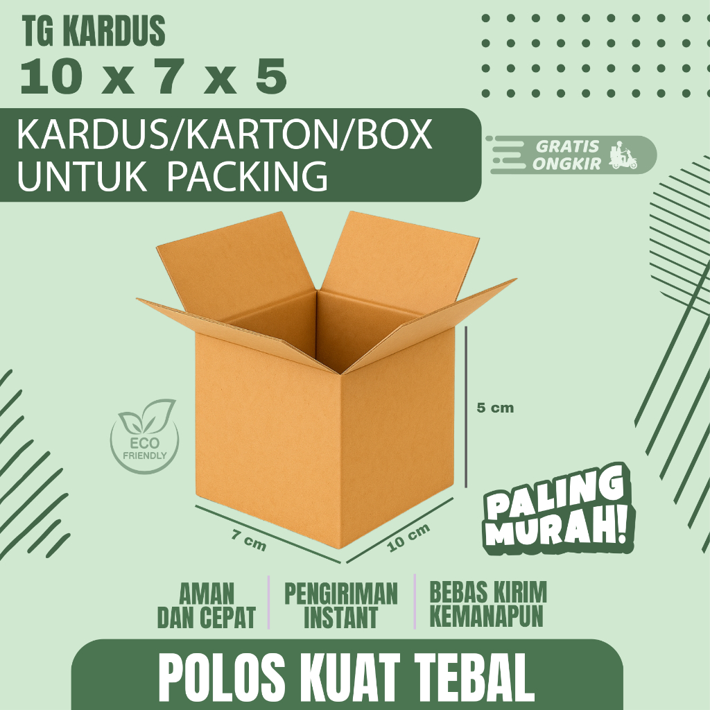 

Kardus packing 10x7x5 karton box polos tebal kuat murah hemat corguratted
