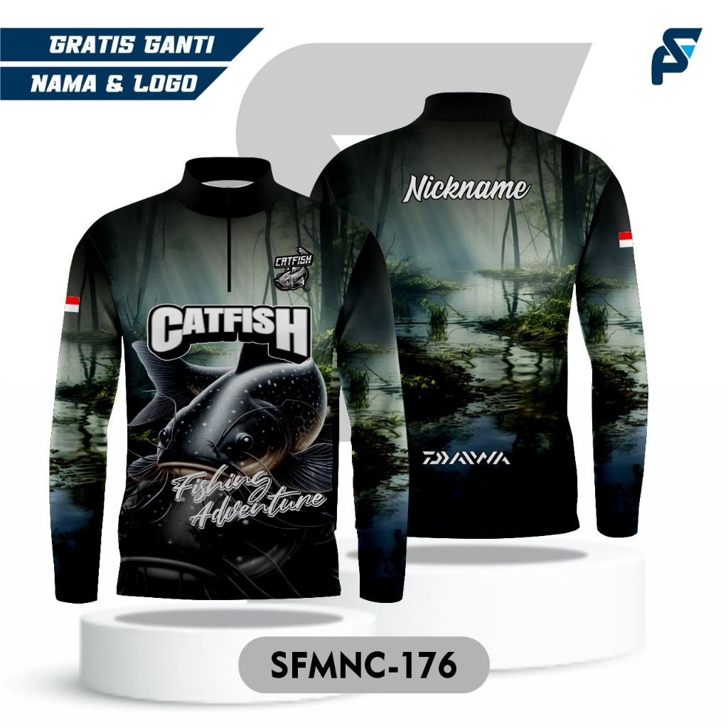 Baju Mancing / Jersey Mancing Mania Ikan Lele / Kaos Fishing / Fishing Mania Club FullPrint Jersey M