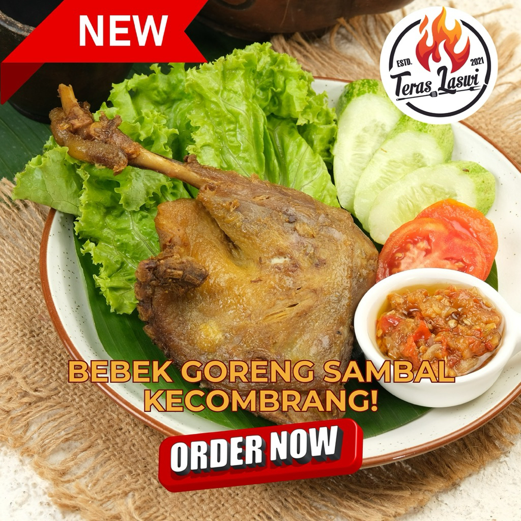 

Bebek Ungkep 2 potong Empuk sudah dilengkapi Sambel Kecombrang