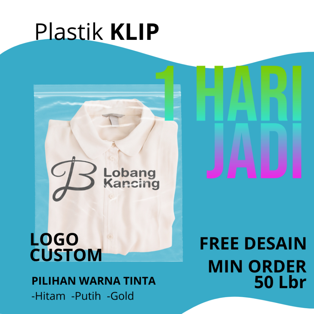 

PLASTIK KLIP SABLON ZIPLOCK OPP BENING FREE SABLON DAN DESAIN