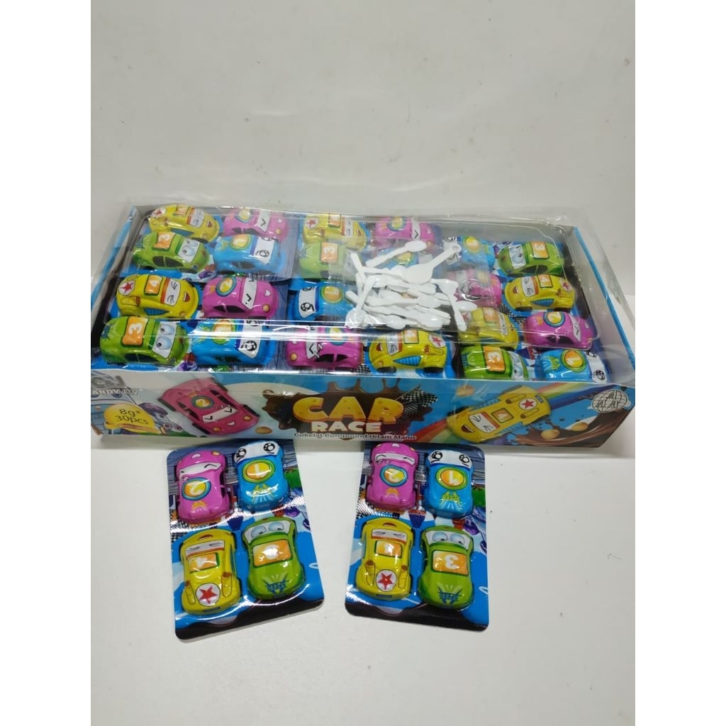 

Coklat Cemilan Snack Car Race Mobil Mainan Anak Murah (isi 30 pcs)