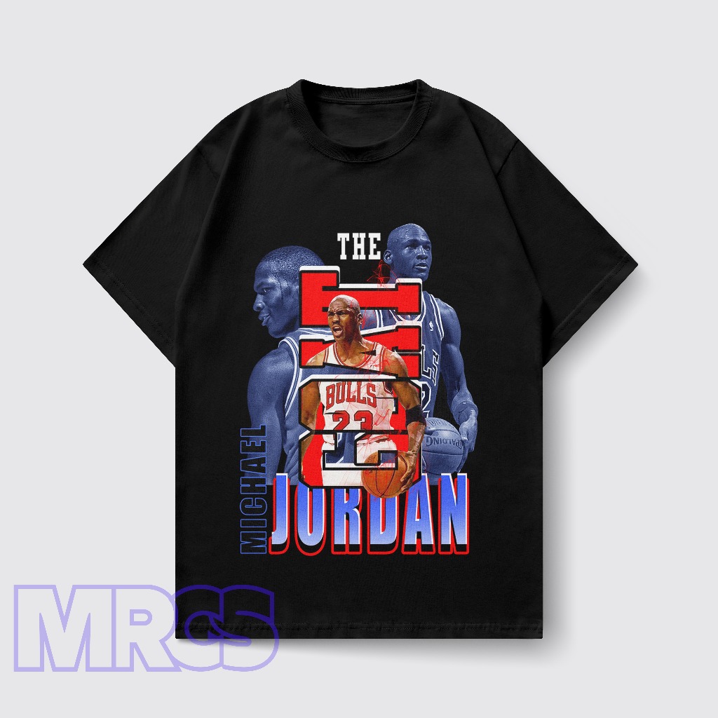 Kaos Oversize Vintage Basket Chicago Bulls  Kaos Oversize Unisex Michael Jordan Retro Style