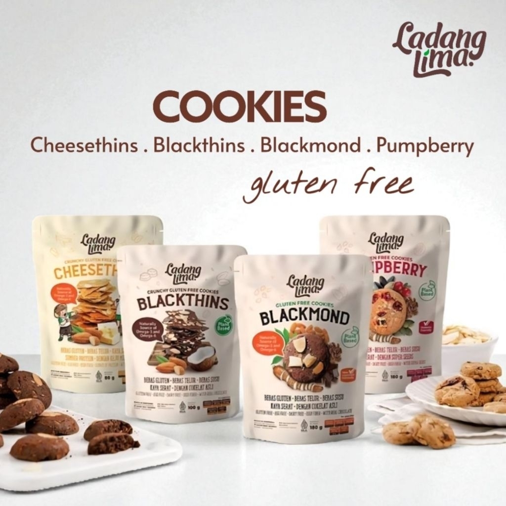 

Ladang Lima COOKIES Gluten Free | Cokelat Almond Pumpkin Seed Cranberry