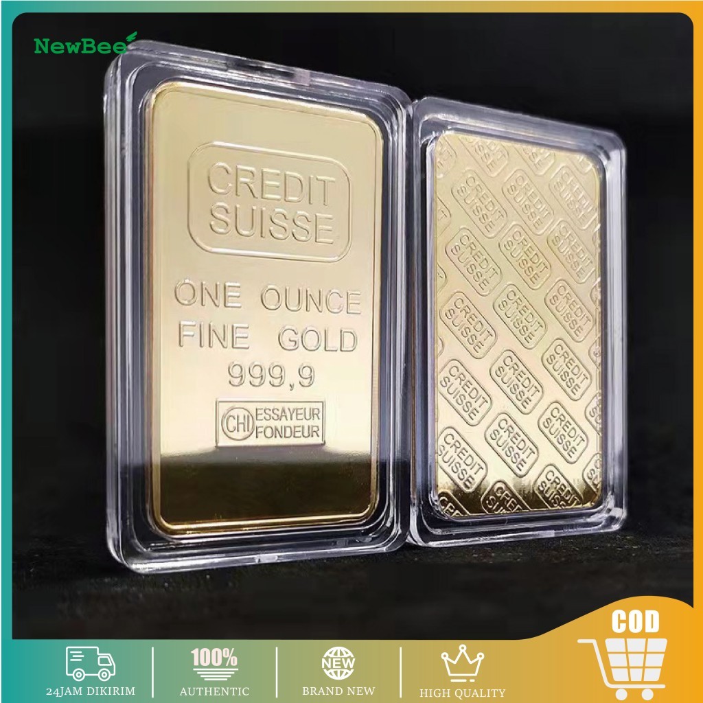 Replika Emas Murni Koin Souvenir Emas Credit Suisse Gold Bar Replica Souvenir Logam Mulia