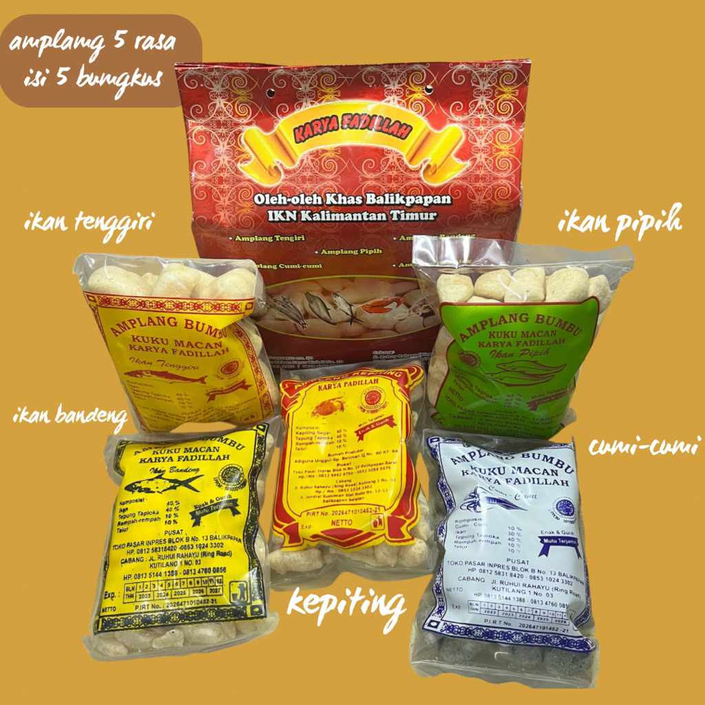

[New] Amplang Asli Balikpapan 5 Varian | isi 5 gurih & renyah