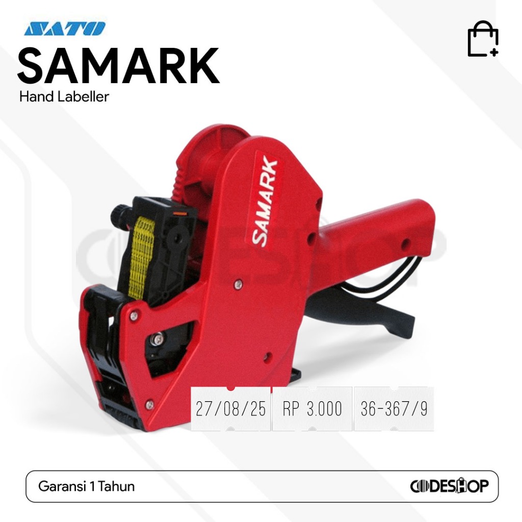 

Hand Labeller Mesin Label Tembak Harga Sato Samark 1 Line Baris 8 Digit Angka