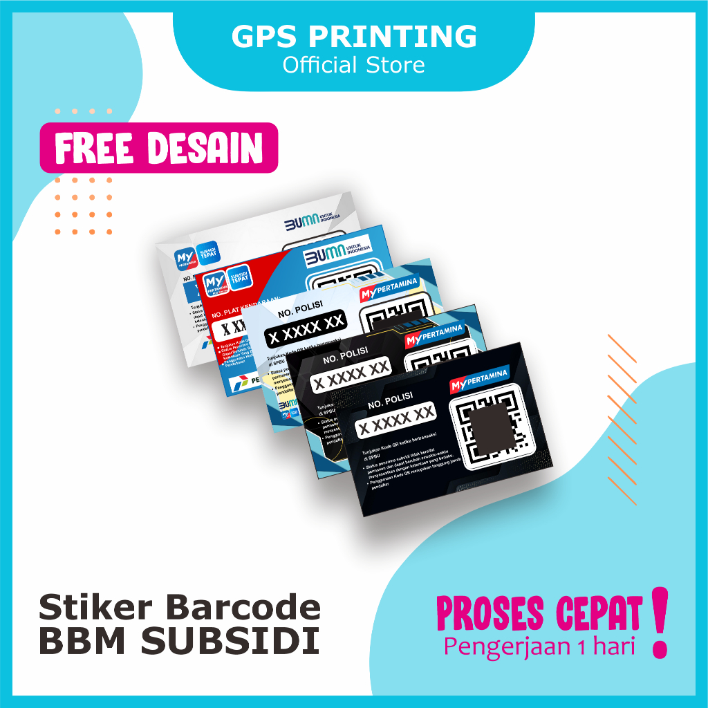 Stiker Barcode MY PERTAMINA solar bahan bakar Subsidi