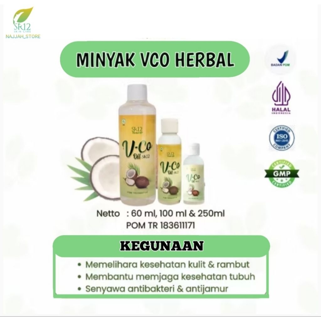 VCO SR12,MINYAK VCO HERBAL SR12 ORIGINAL