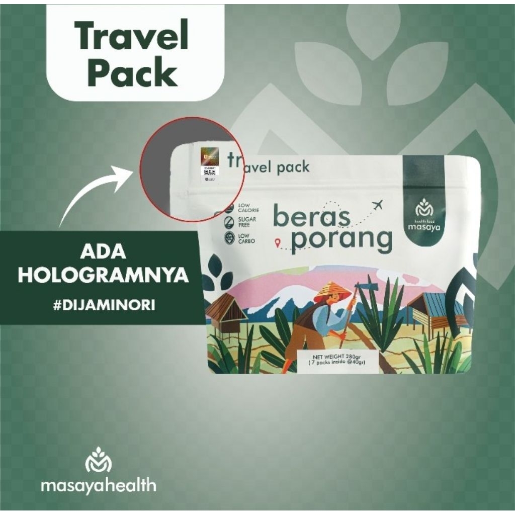 

masaya beras porang travel pack shirataki konjac rice diet healthy food-beras diet-fukumi-beras sehat