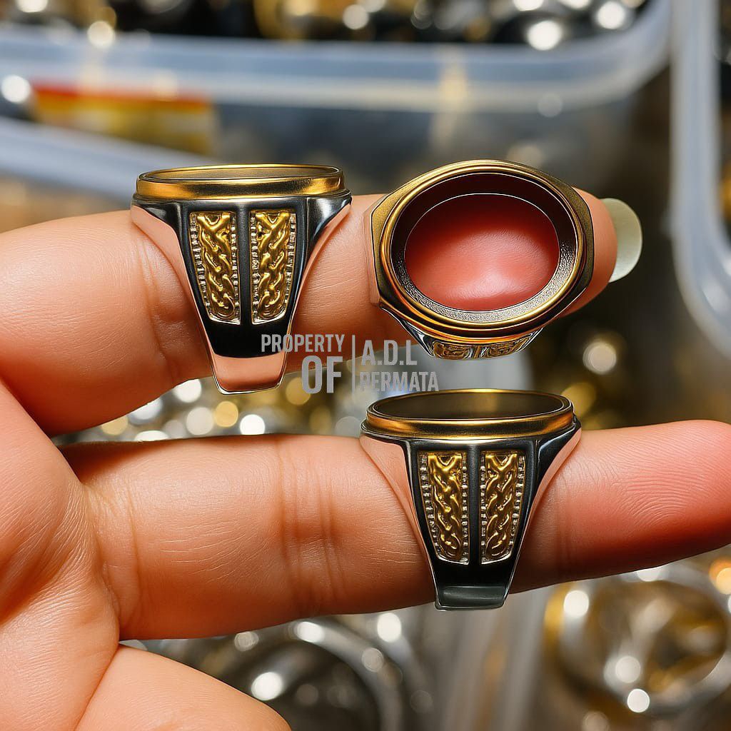 CINCIN EMBAN RING TITANIUM DIM 15X20