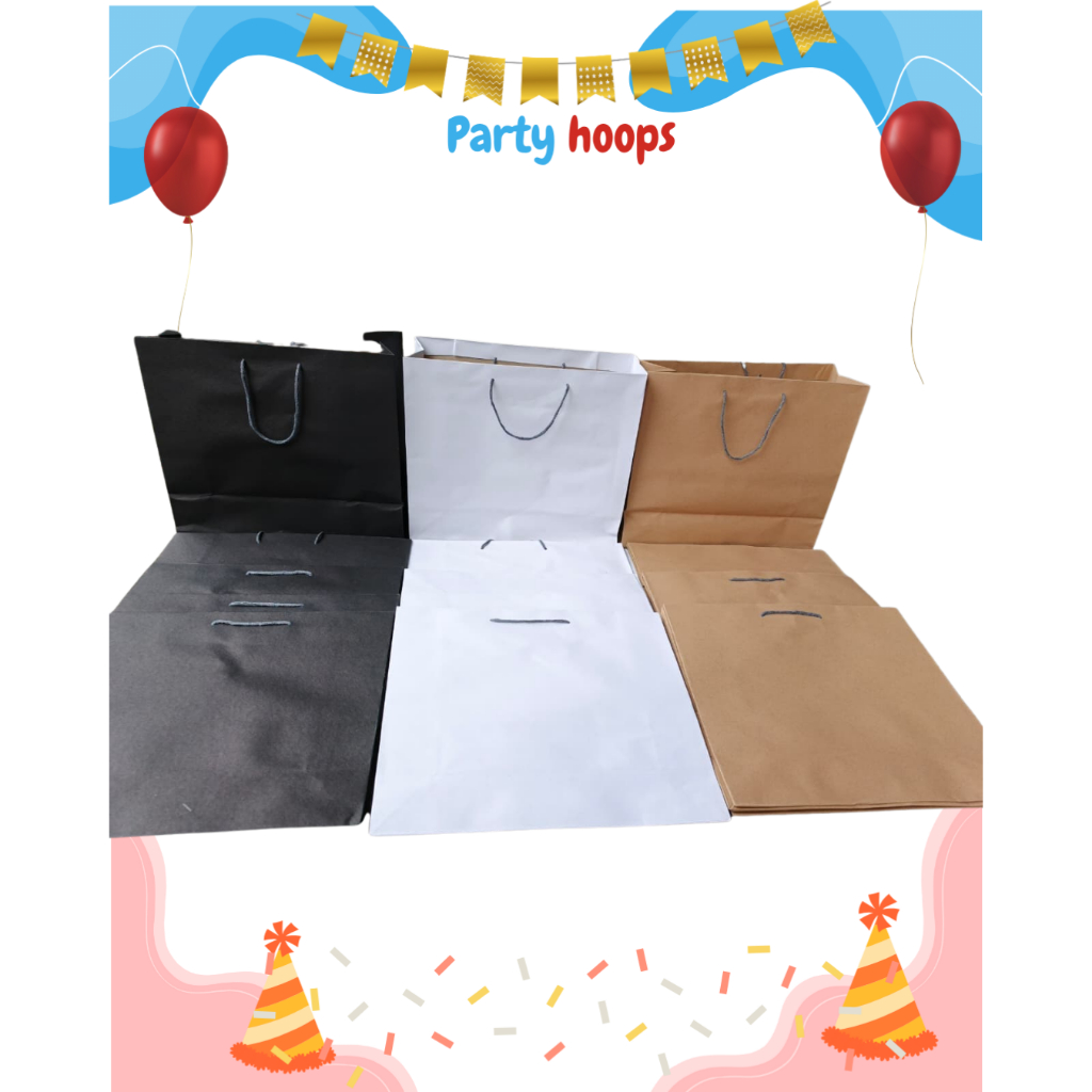 

1PCS Paper Bag Hitam Ukuran 20x25cm Tas Kertas Hitam Papper Bag Polos Warna Hitam Kalung