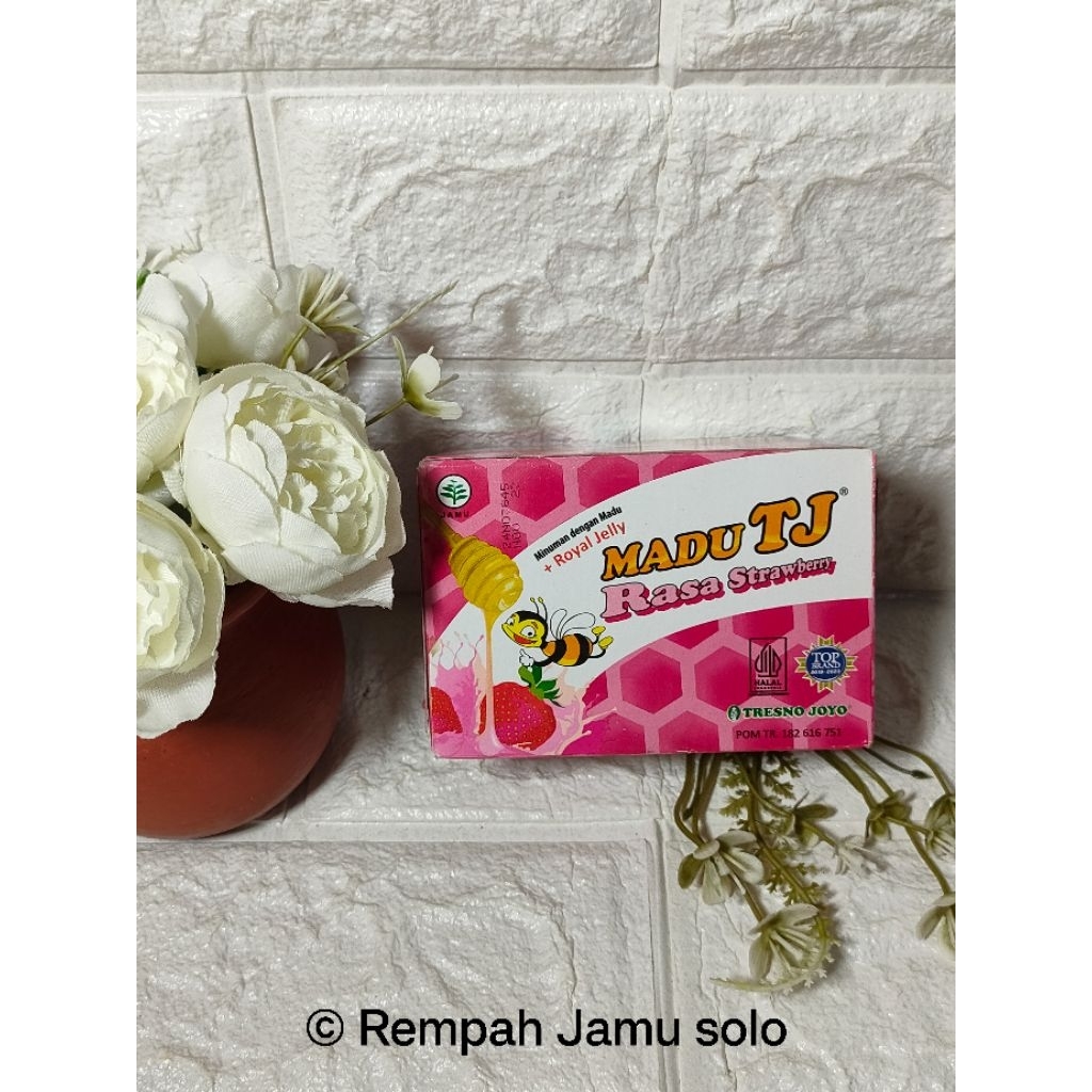 

MADU TJ SACHET ORIGINAL DAN RASA STRAWBERRY Box isi 12's