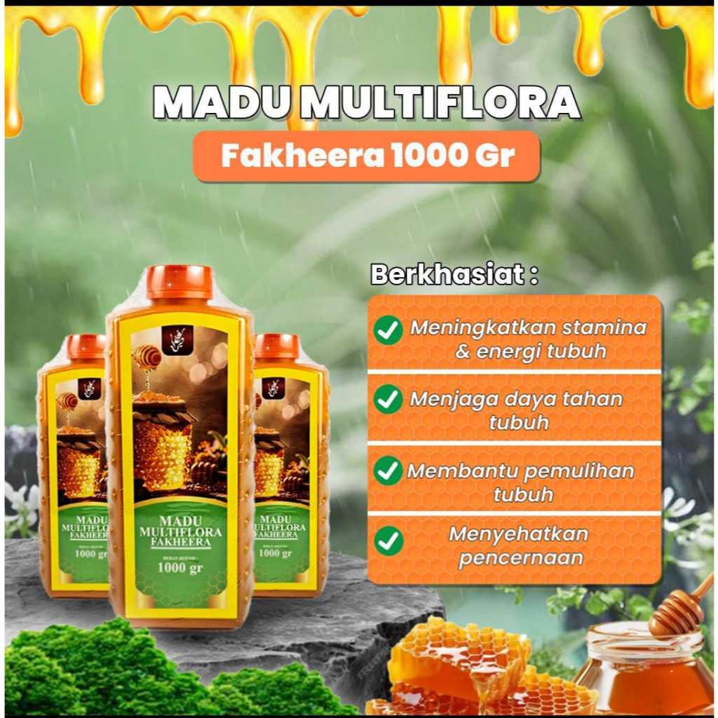 

Madu Multiflora Fakherra 1kg | Kaya Akan Vitamin Dan Mineral