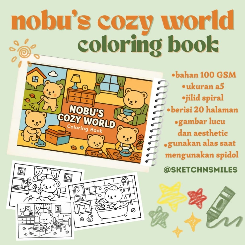 

Buku Mewarnai Nobu – Cozy World Series
