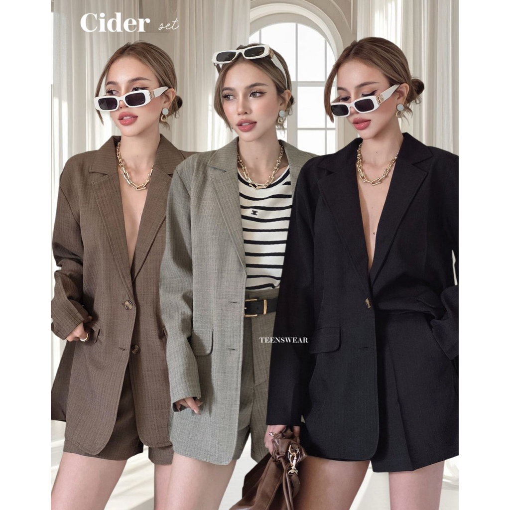 Cider Set (Cotton Candy Set Blazer Shorts Import Bangkok)