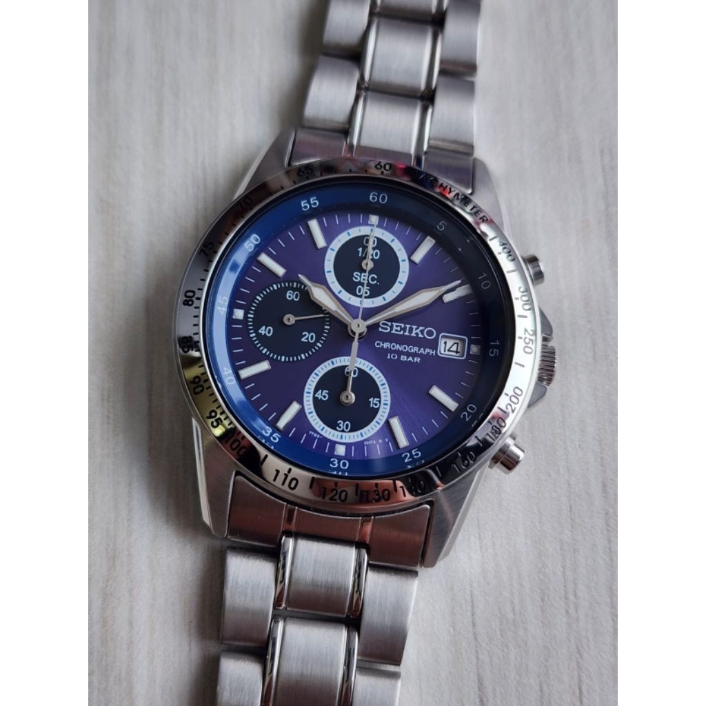 Seiko SBTQ067 Blue Purple Quartz Chronograph 7T92-0DW0 JDM